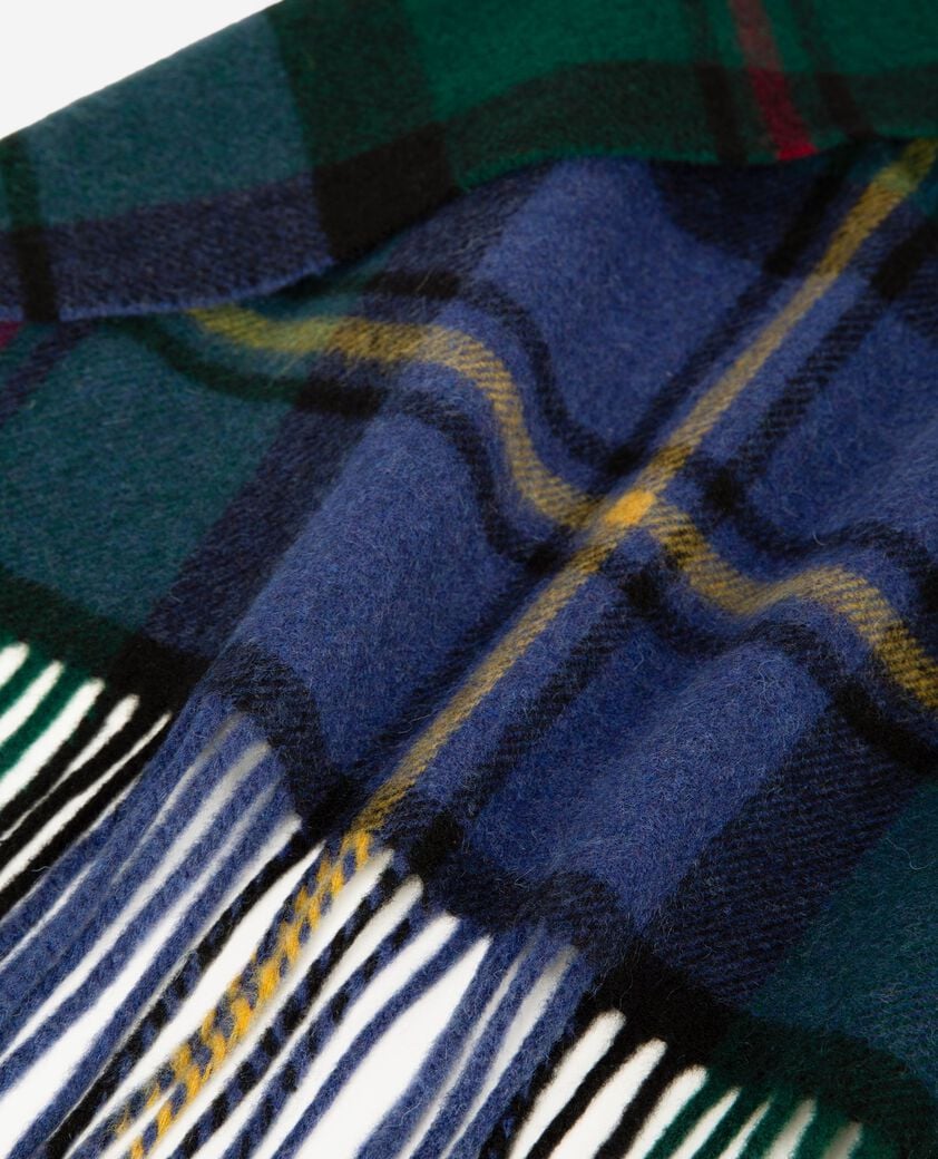 The Kooples MIXTE GREEN MULTICO echarpe en tartan bleue et verte