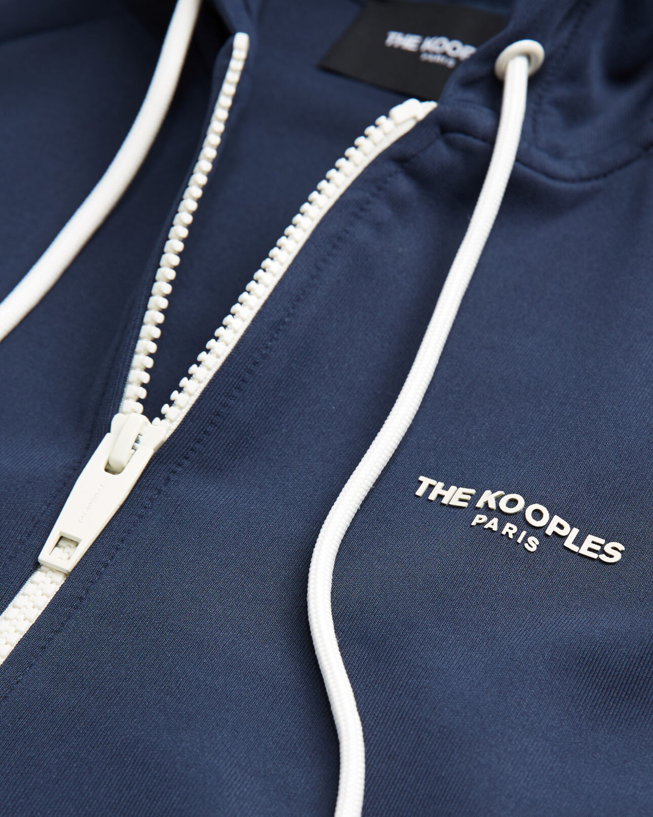 The Kooples WOMEN NAVY navy blue zip-up sweatshirt
