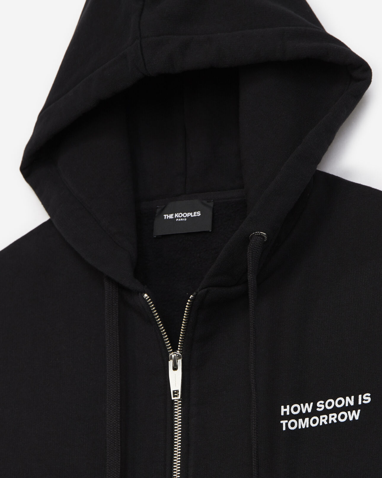The Kooples HOMBRE BLACK sudadera negra capucha logotipo pecho