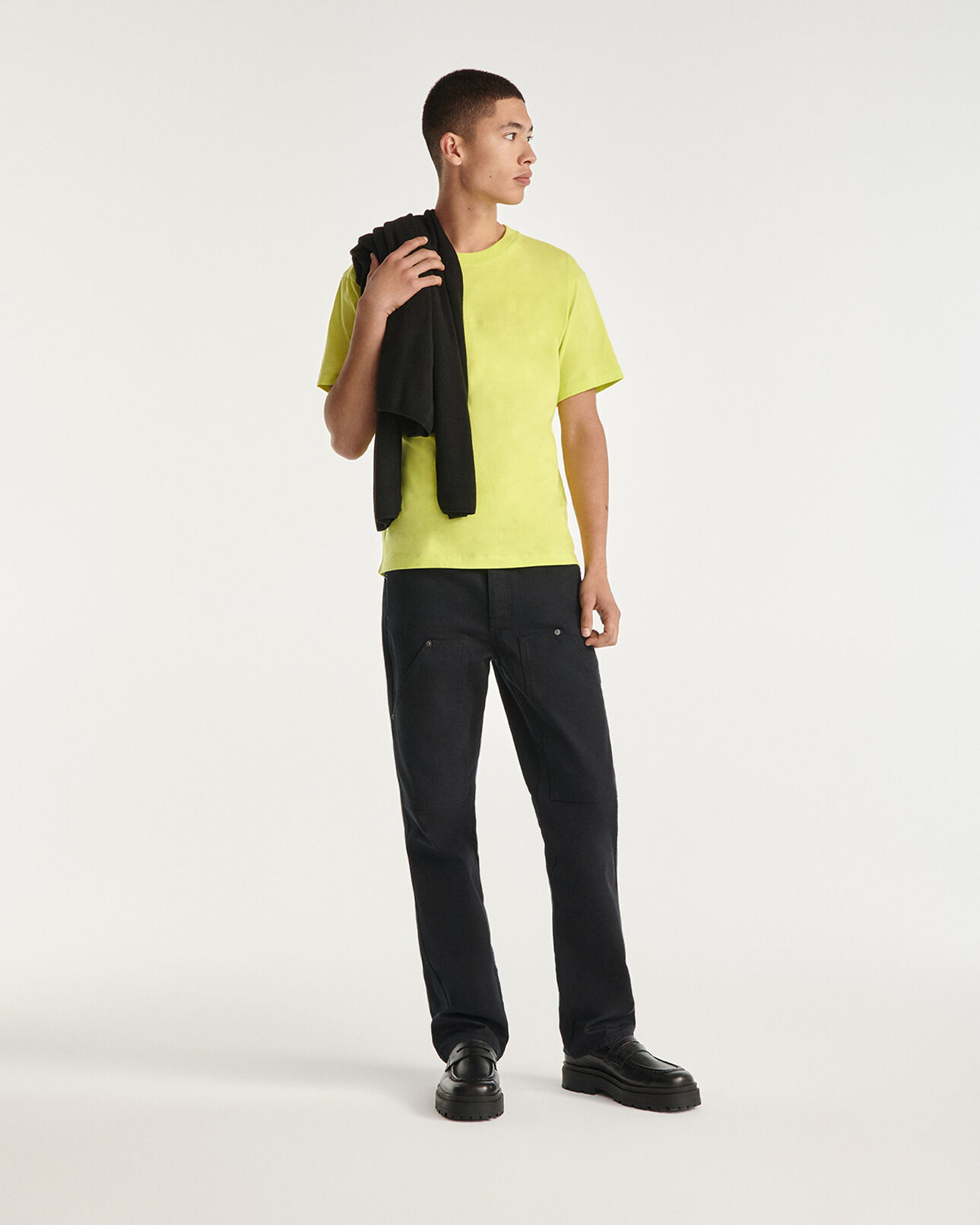 The Kooples HOMBRE YELLOW camiseta amarilla algodón fluorescente