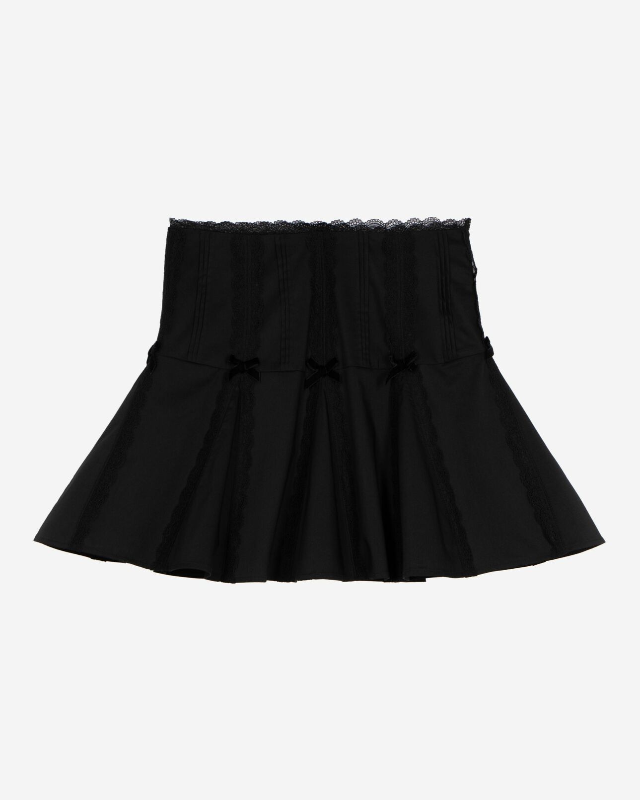 The Kooples DAMEN BLACK kurzer rock mit schleifen-details schwarz