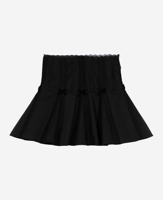 The Kooples F BLACK short skirt with black bow detail