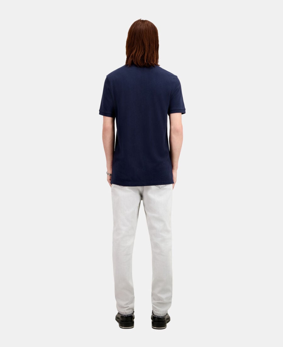 The Kooples H NAVY navy blue cotton polo t-shirt