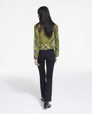 The Kooples FEMME BLACK / YELLOW top imprimé