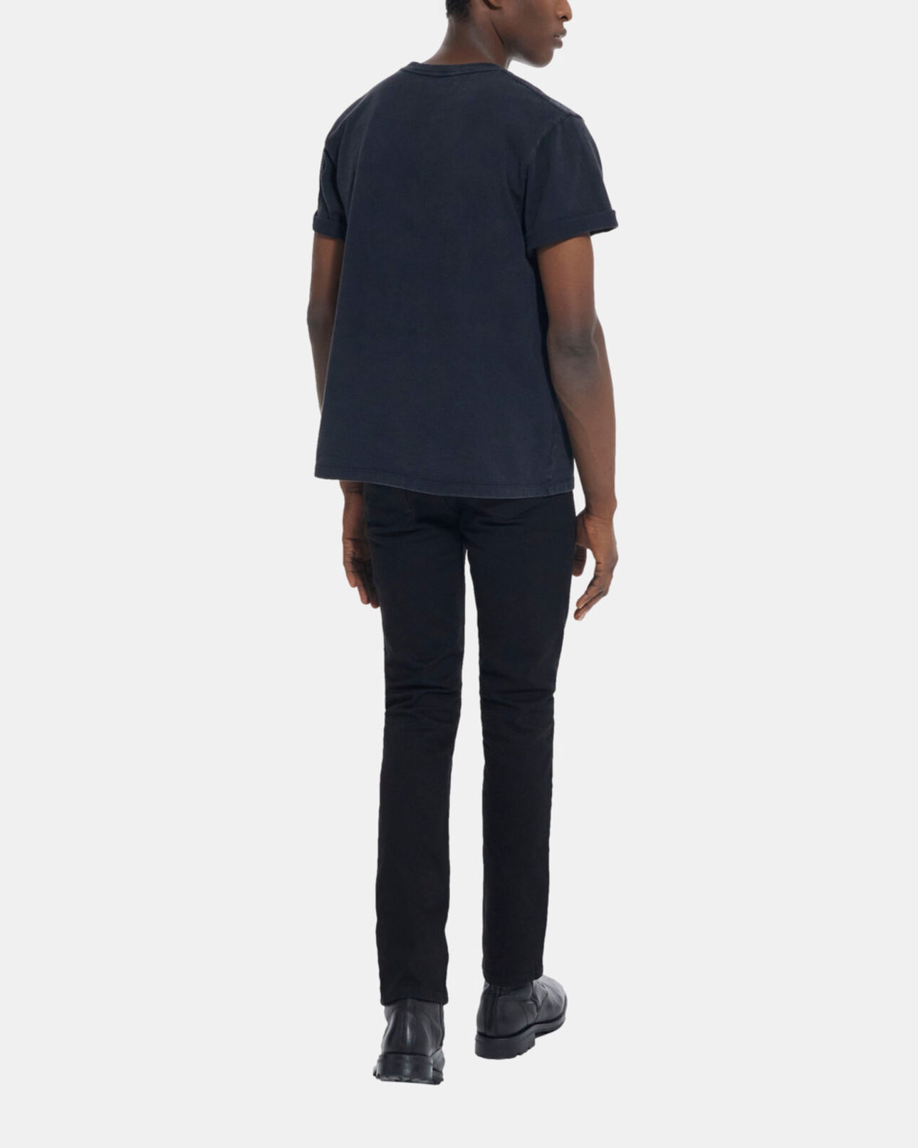 The Kooples HOMME BLACK WASHED t-shirt noir