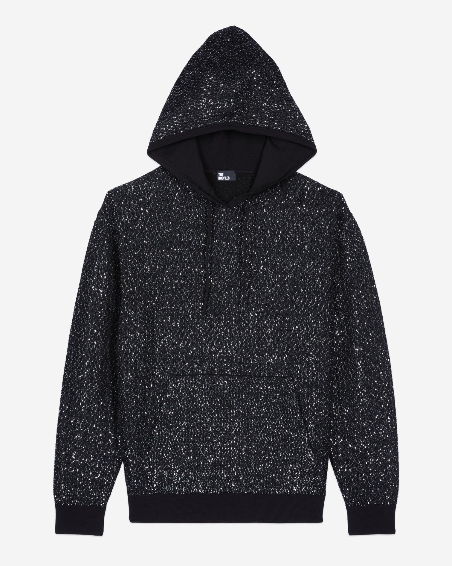 Sudadera lentejuelas punto negro, BLACK, hi-res image number null