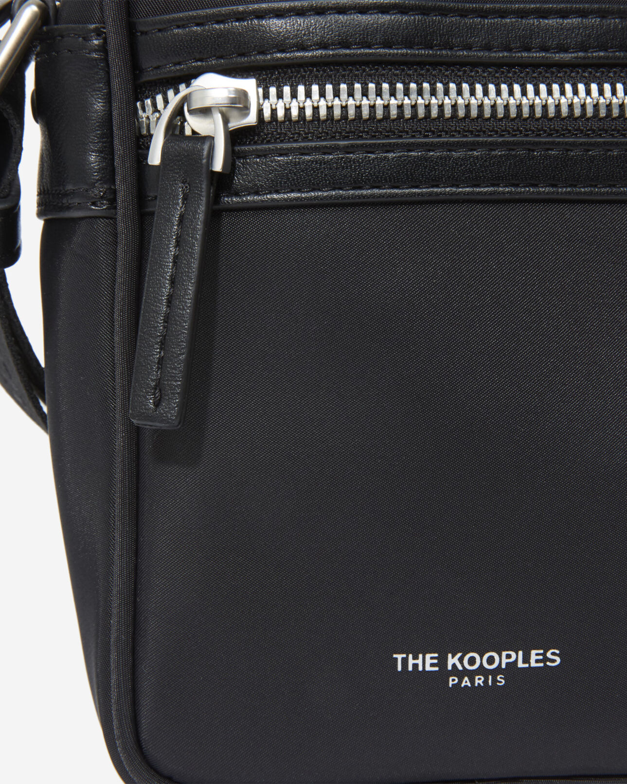 The Kooples HOMME BLACK sac nylon noir à poches zippées