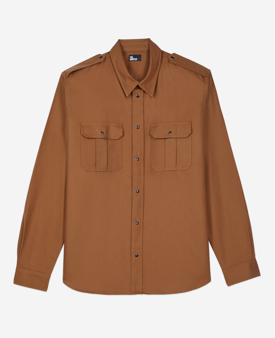 The Kooples H CLASSIC BROWN brown shirt 