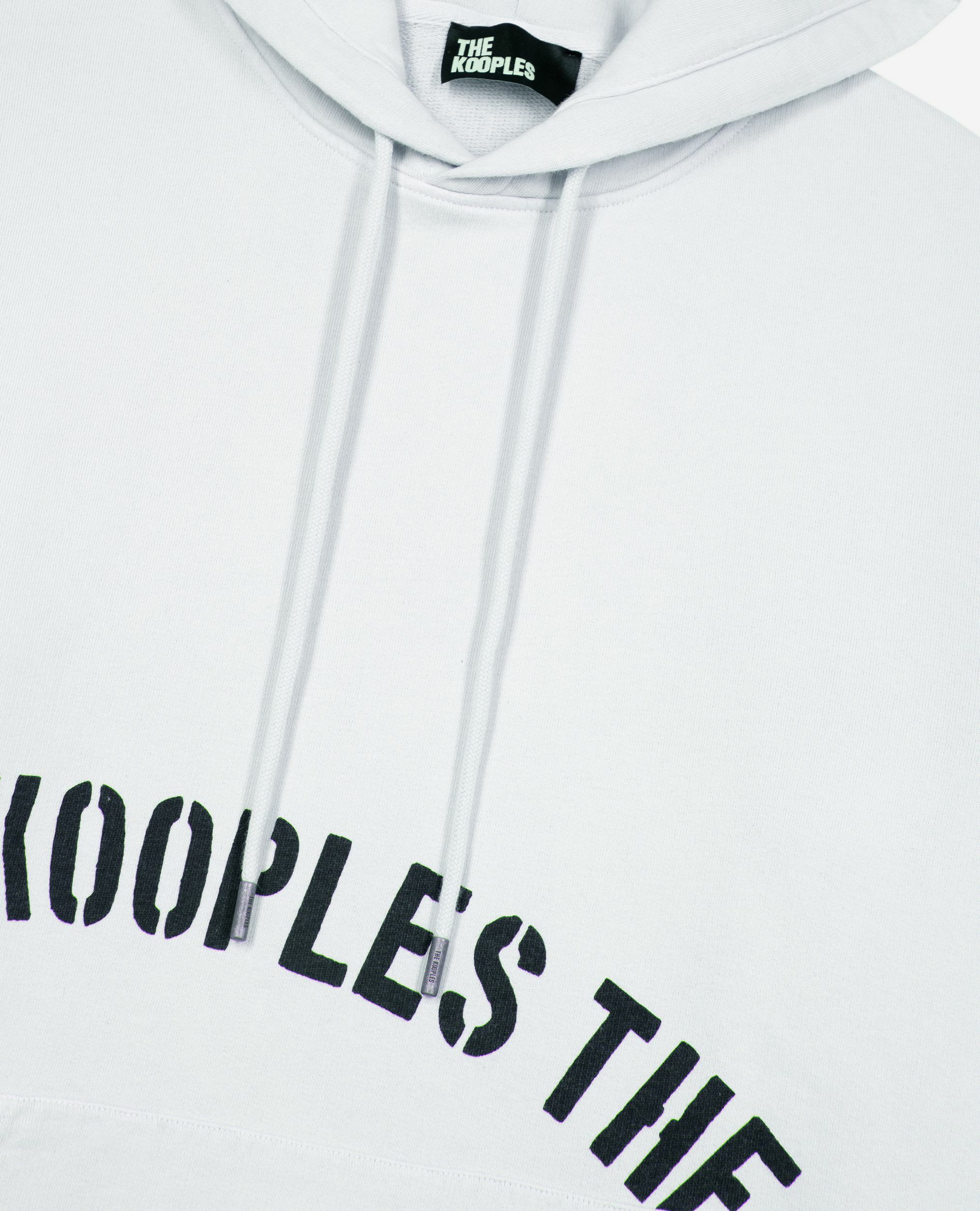 Hooded sweatshirt with grey screen print, LIGHT GREY, hi-res image number null