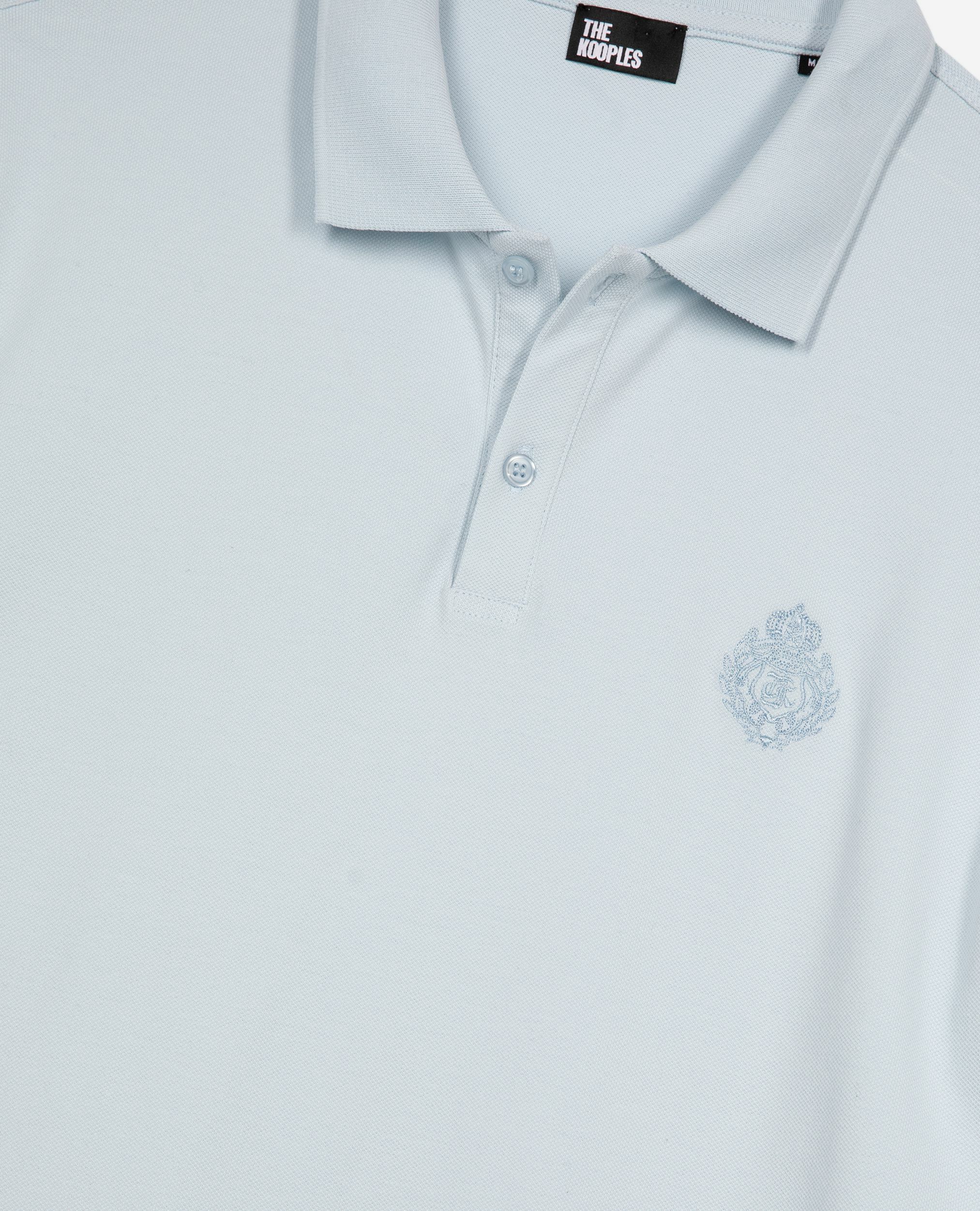 Piqué polo shirt with classic light blue collar, BABY BLUE, hi-res image number null