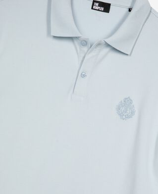 The Kooples H BABY BLUE piqué polo shirt with classic light blue collar