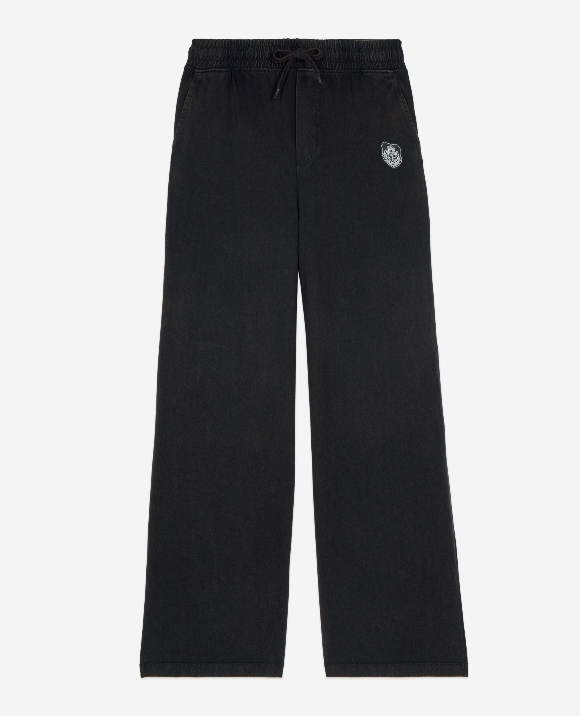 Black blazon tracksuit trousers, BLACK WASHED, hi-res image number null