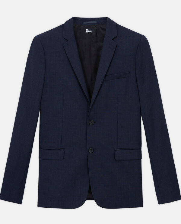 navy blue wool suit jacket