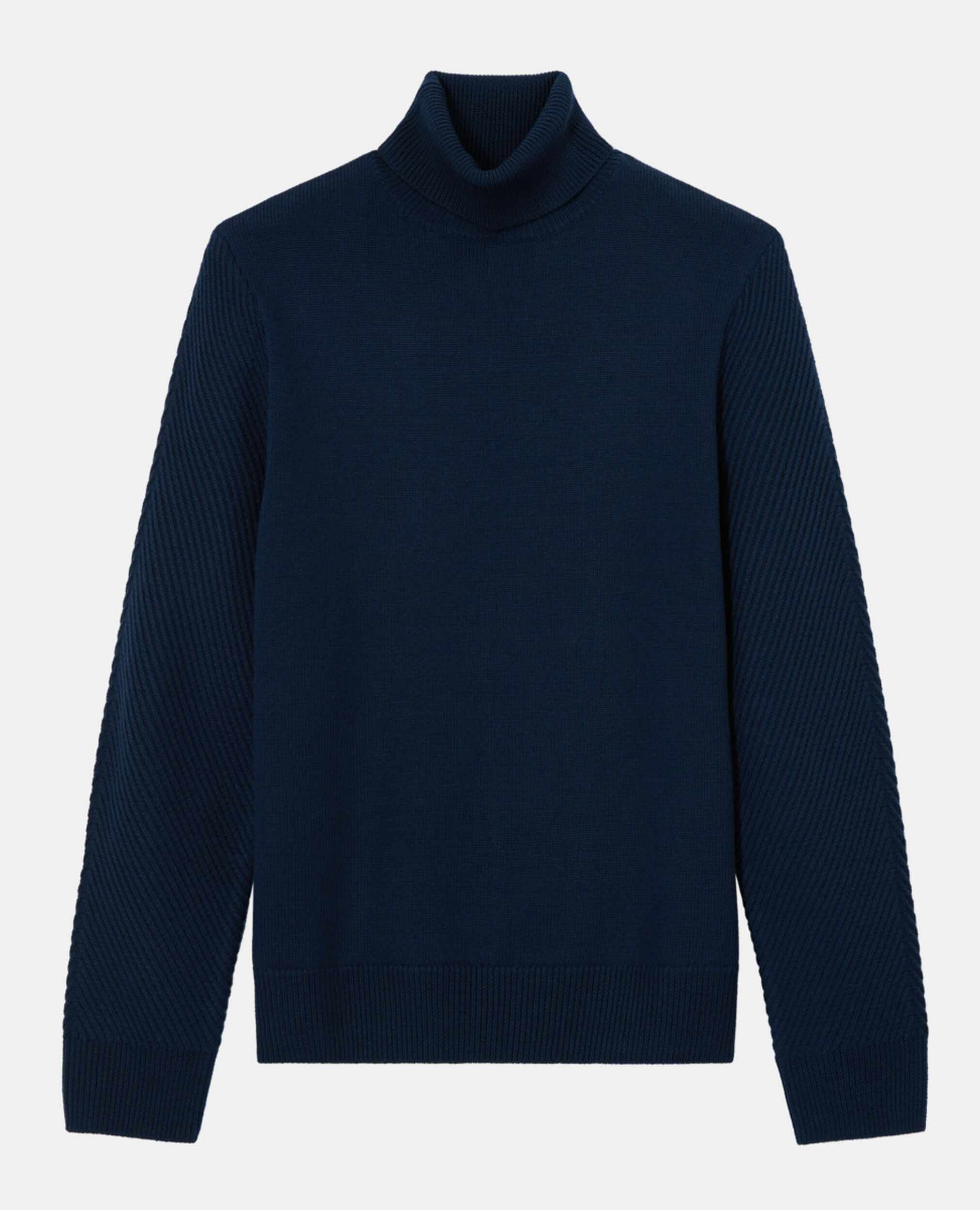 Blue wool sweater, BLUE, hi-res image number null