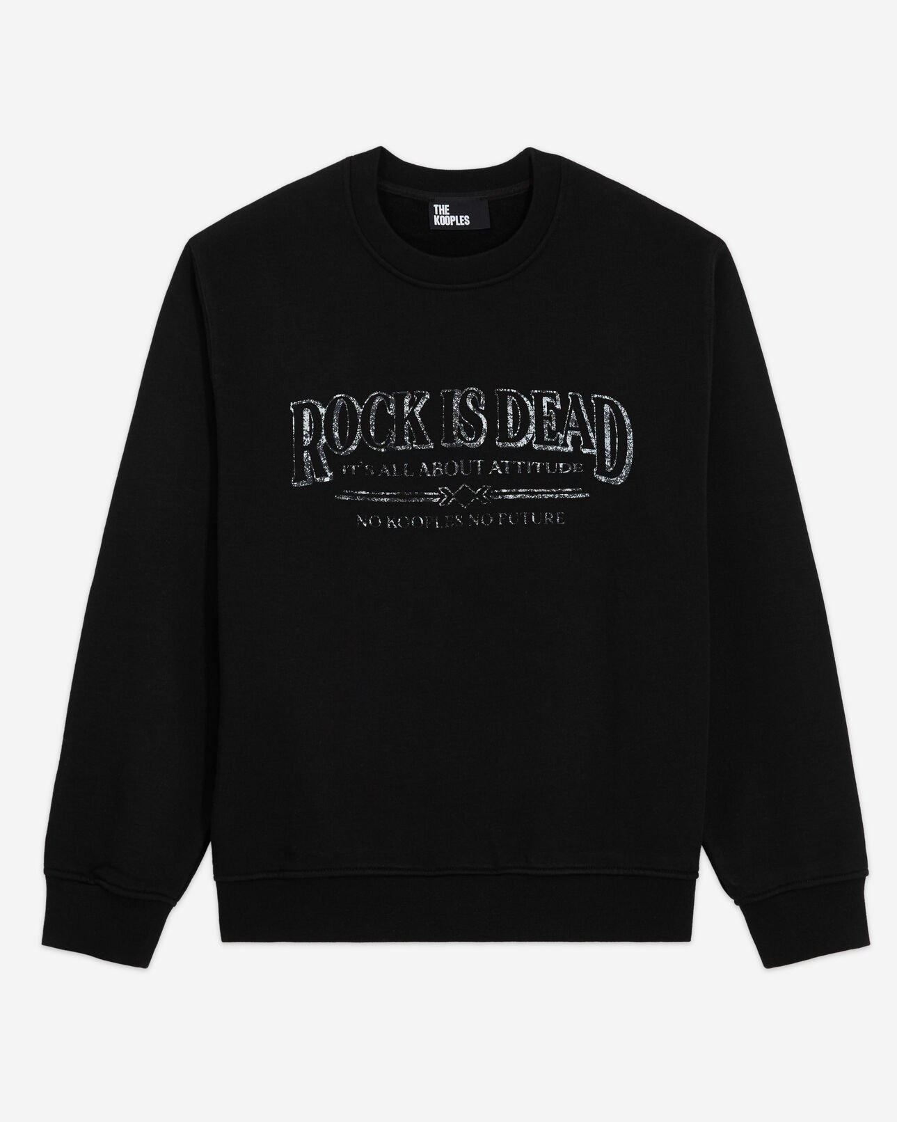 The Kooples WOMEN BLACK WASHED black sweatshirt with screen print
