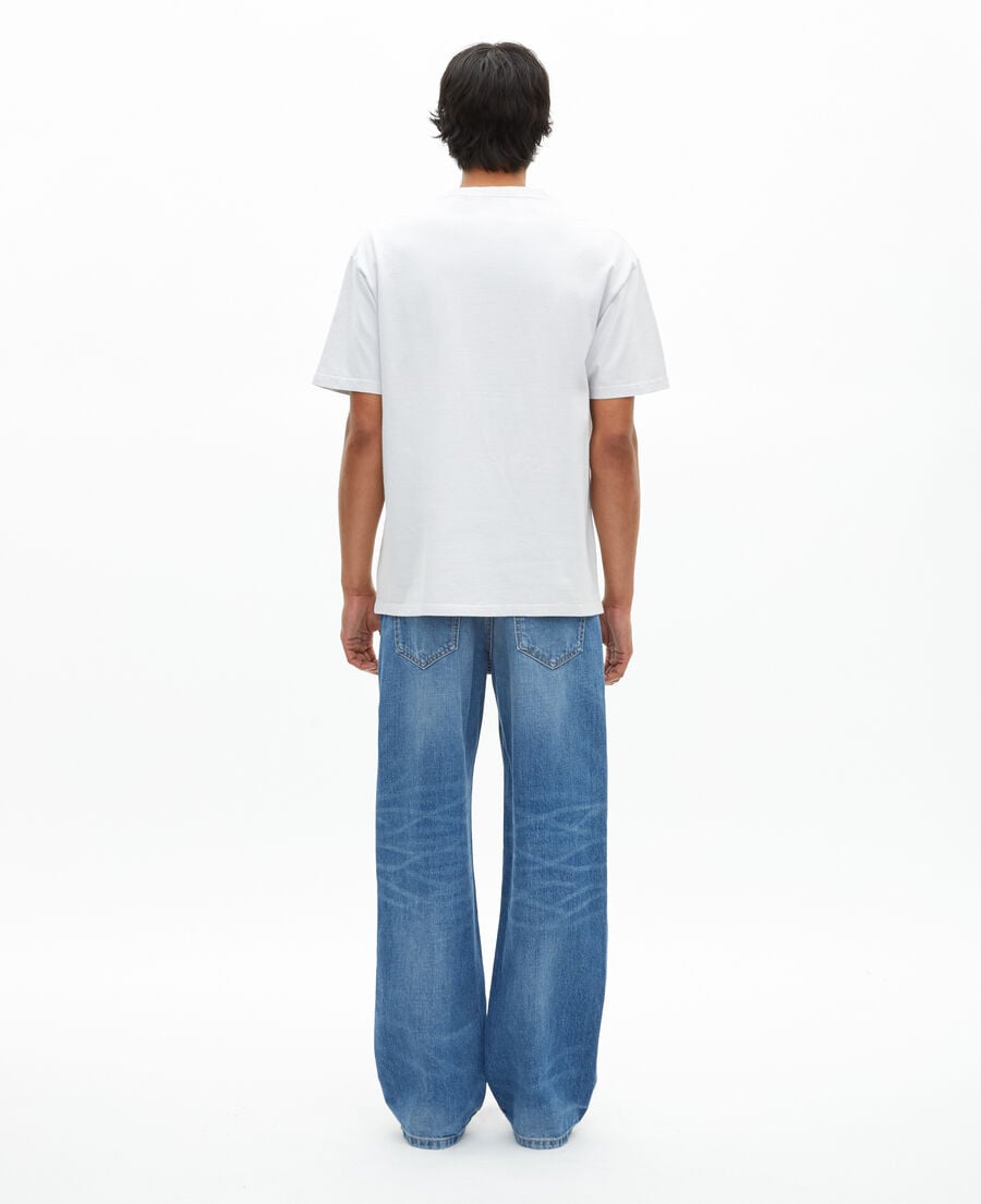 The Kooples MEN LIGHT GREY t-shirt with grey screen print