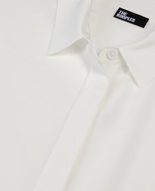 The Kooples FEMME WHITE chemise ample en soie lav&eacute;e blanche