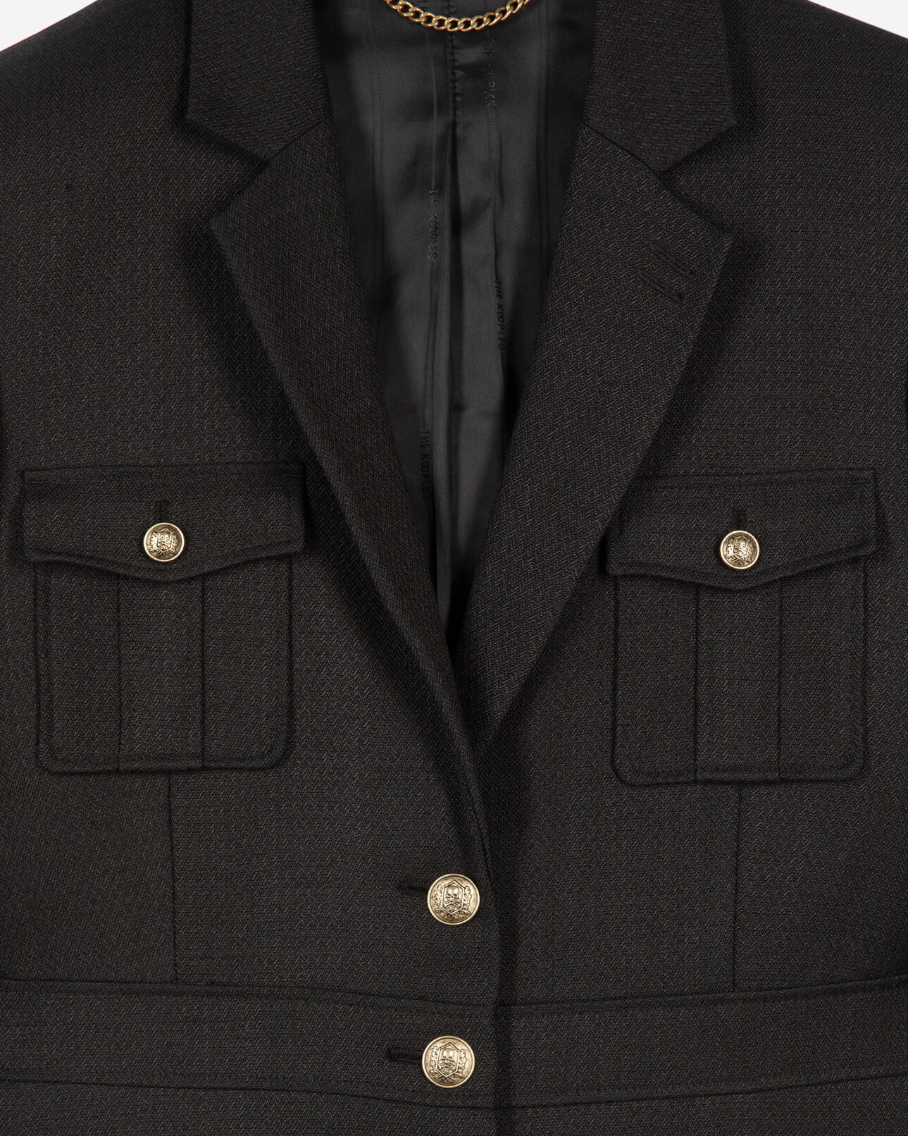 The Kooples MUJER BLACK chaqueta safari negra