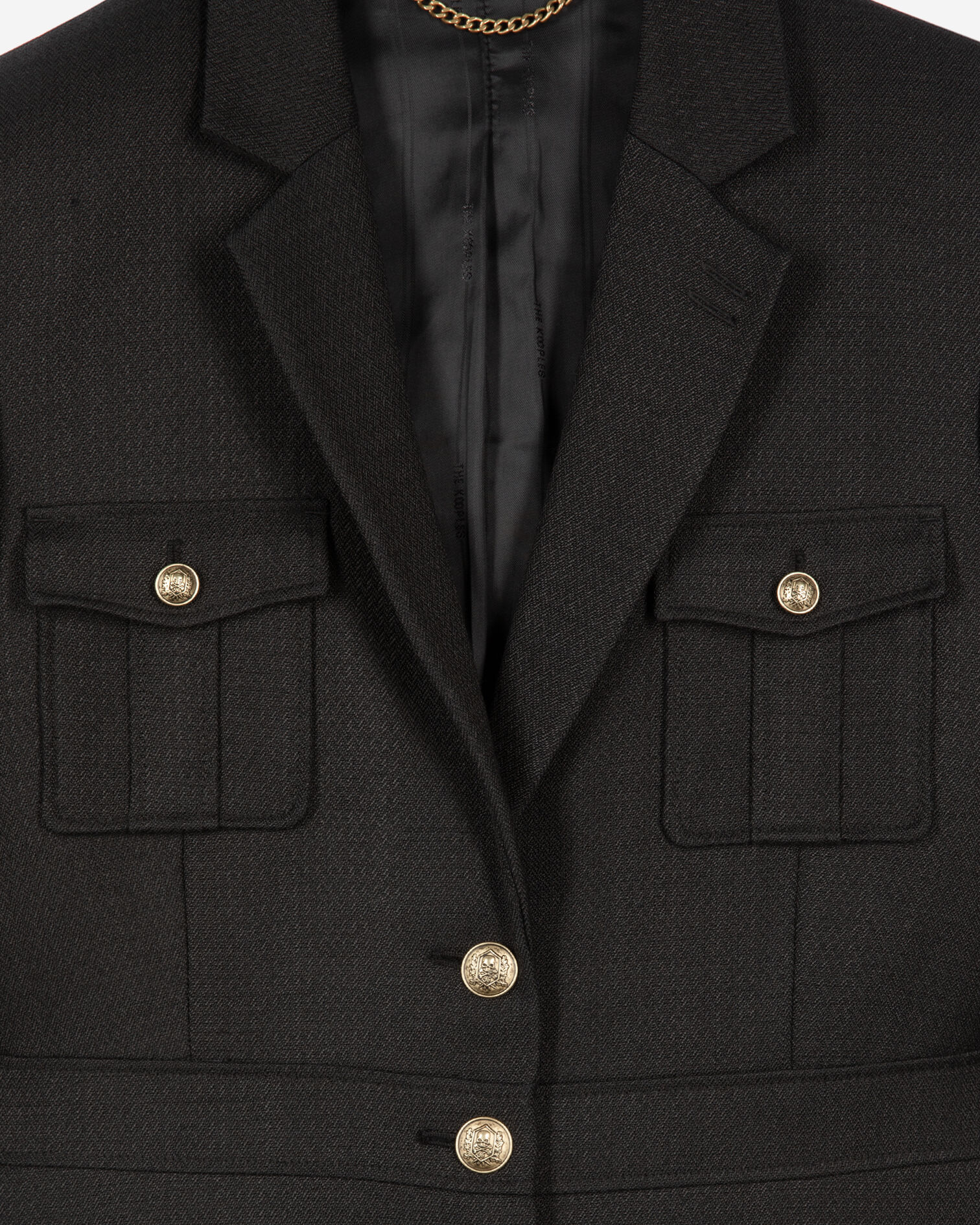 Chaqueta safari negra, BLACK, hi-res image number null