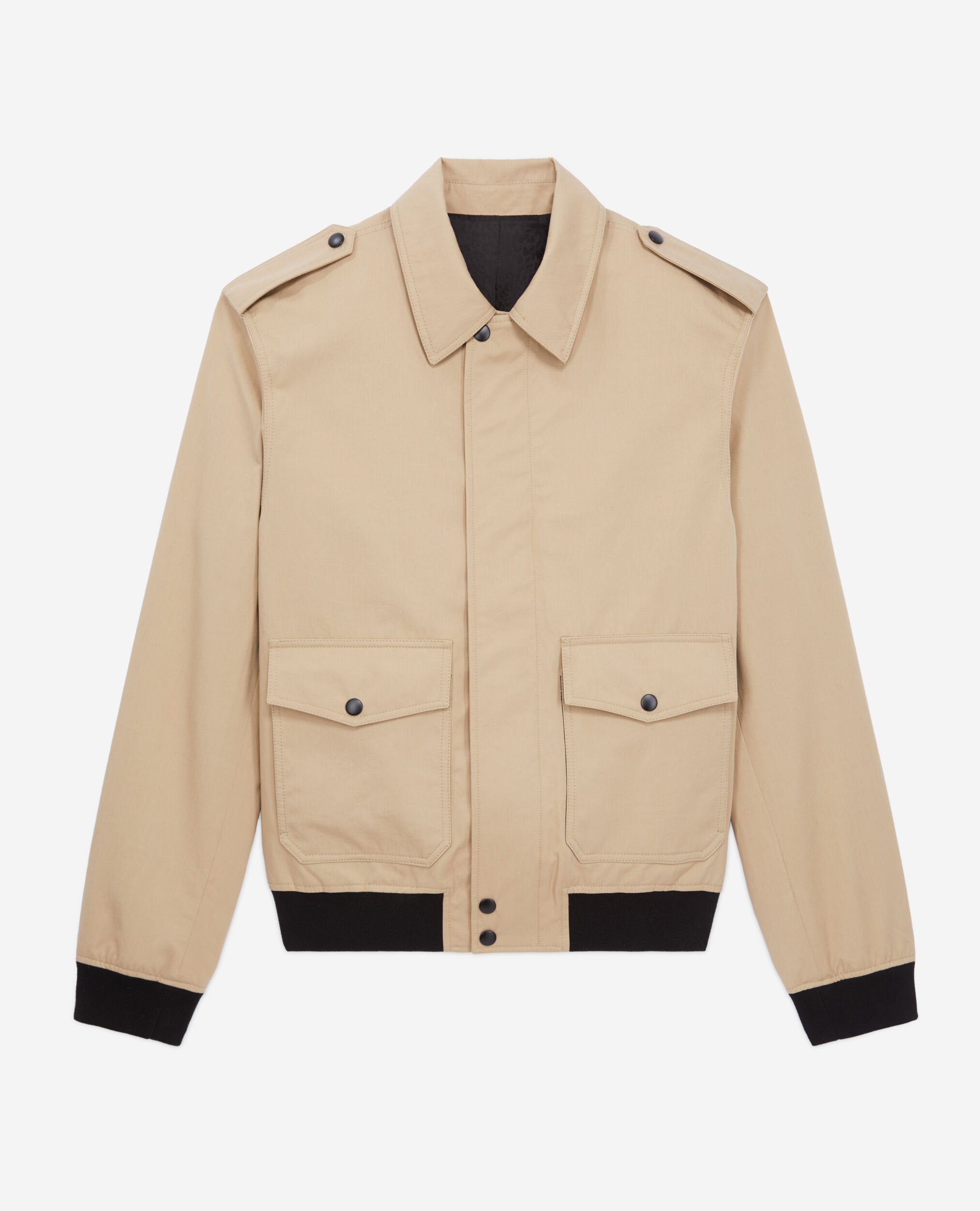 Beige cotton jacket, BEIGE, hi-res image number null