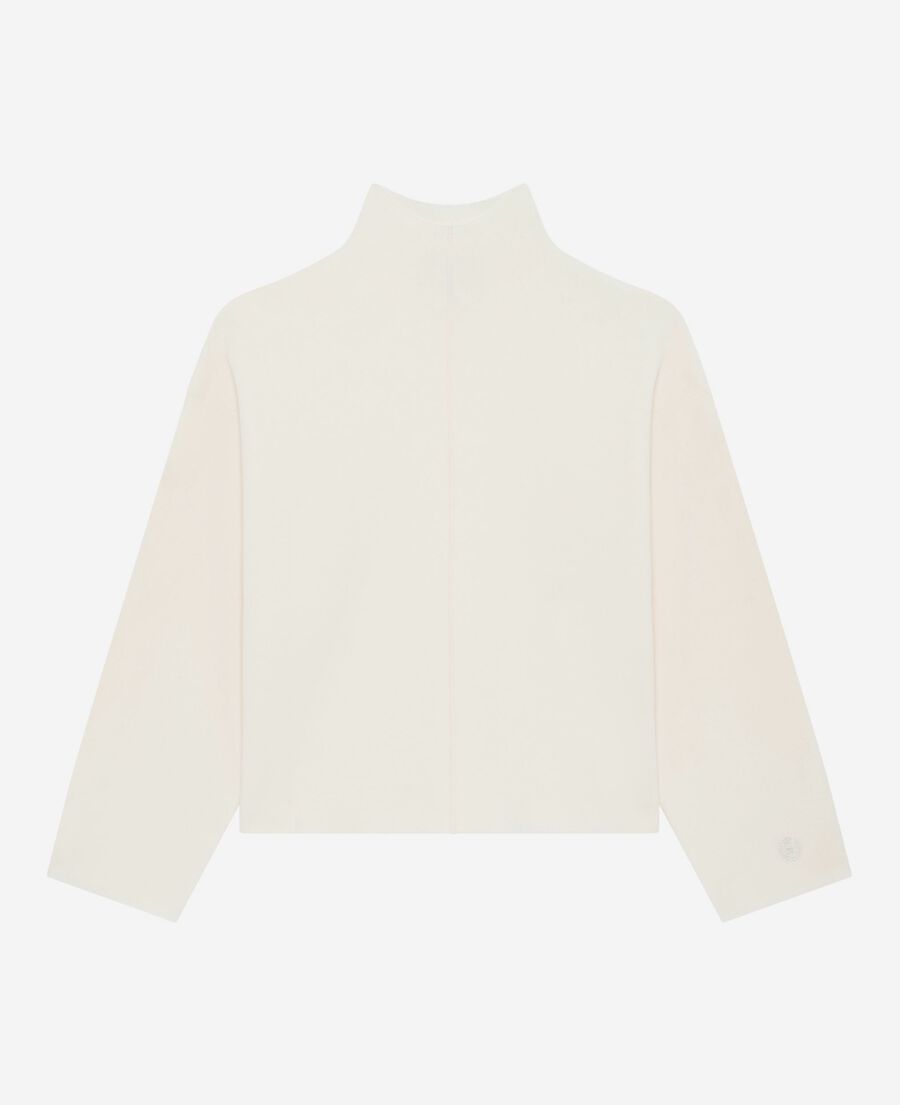 The Kooples F ECRU white mock-neck sweater