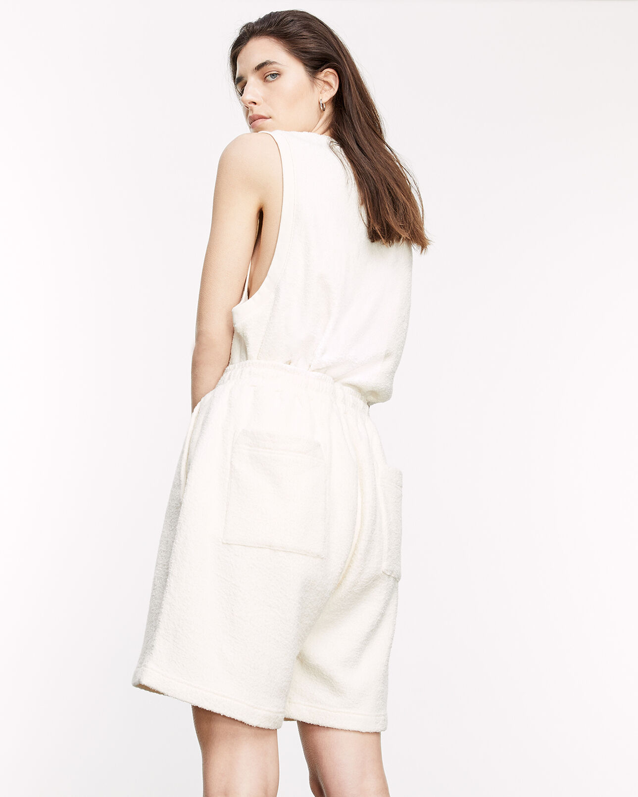 The Kooples HOMME OFF WHITE t-shirt écru coton sans manches