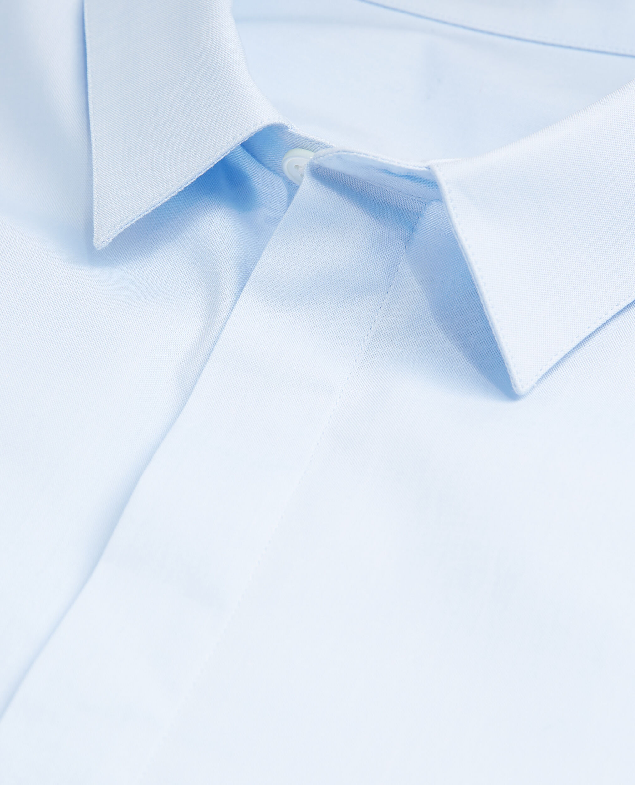 Blaues Baumwollhemd mit Klassischer Kragen, SKY, hi-res image number null
