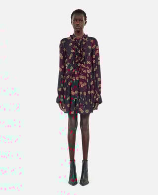 The Kooples DAMEN BLACK - RED kurzes kleid mit kirschendruck