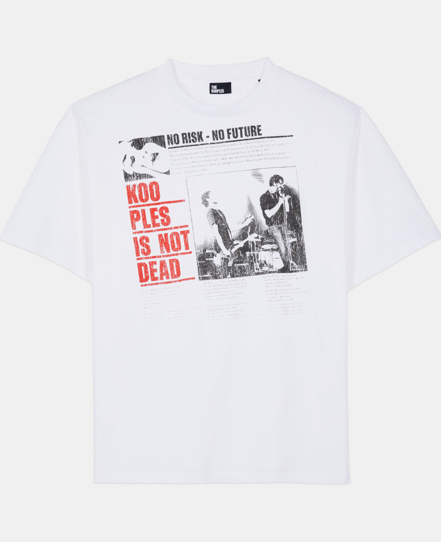 The Kooples H ECRU ecru serigraphy t-shirt 