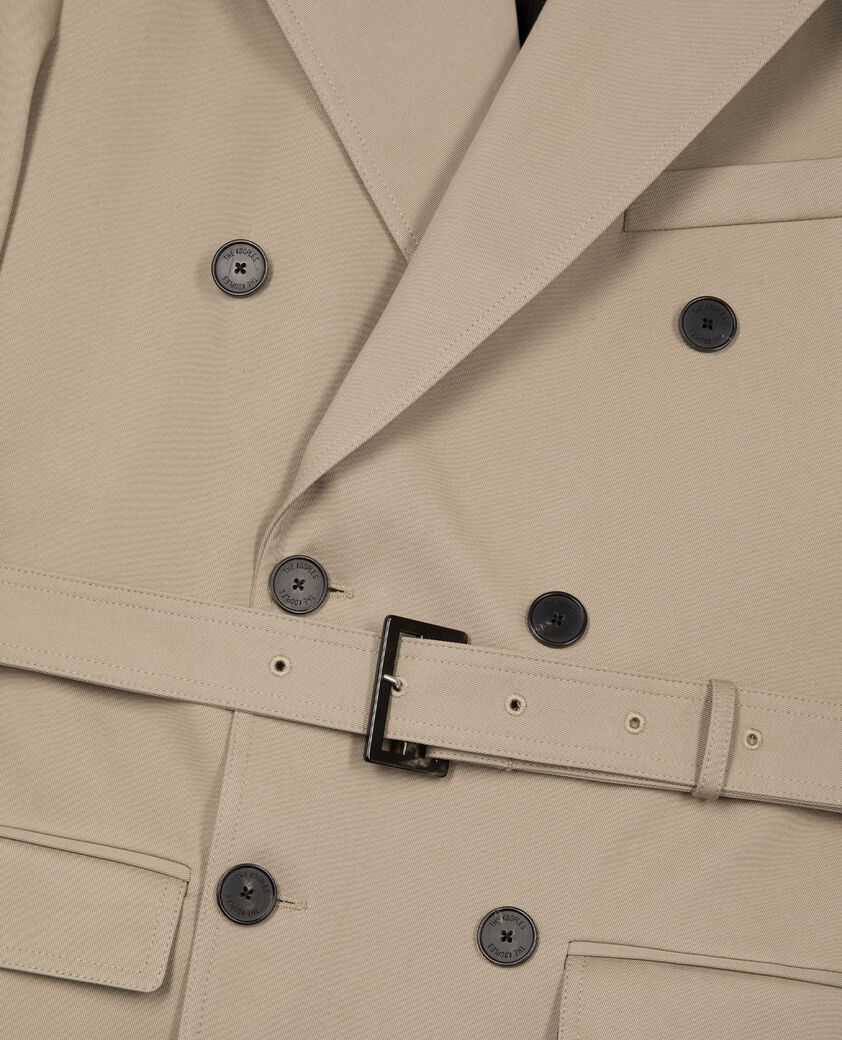 The Kooples MEN SAND long beige trench coat