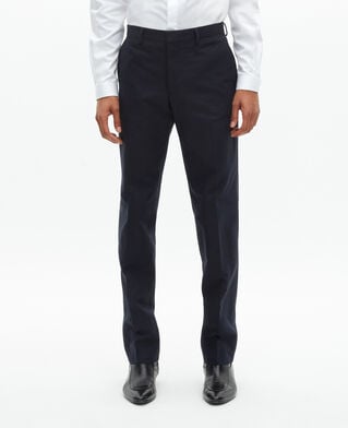 The Kooples HOMME NAVY pantalon de costume droit bleu marine