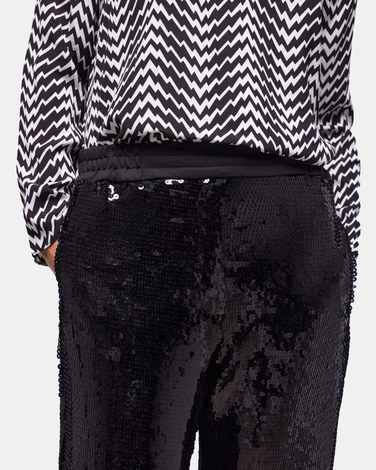 The Kooples WOMEN BLACK black sequin pants