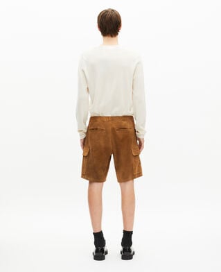 The Kooples H CAMEL camel suede shorts