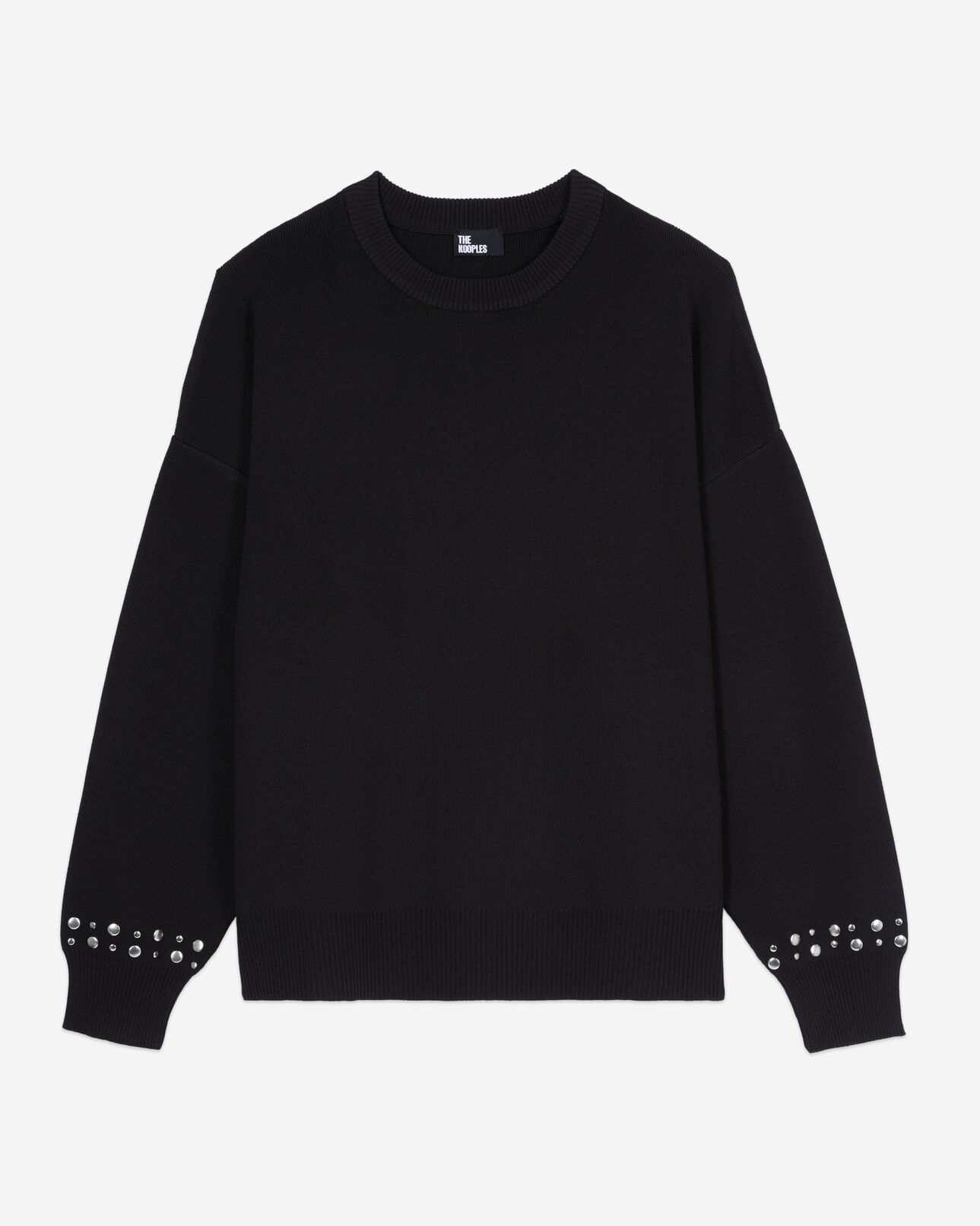The Kooples MUJER BLACK sudadera negra con tachuelas