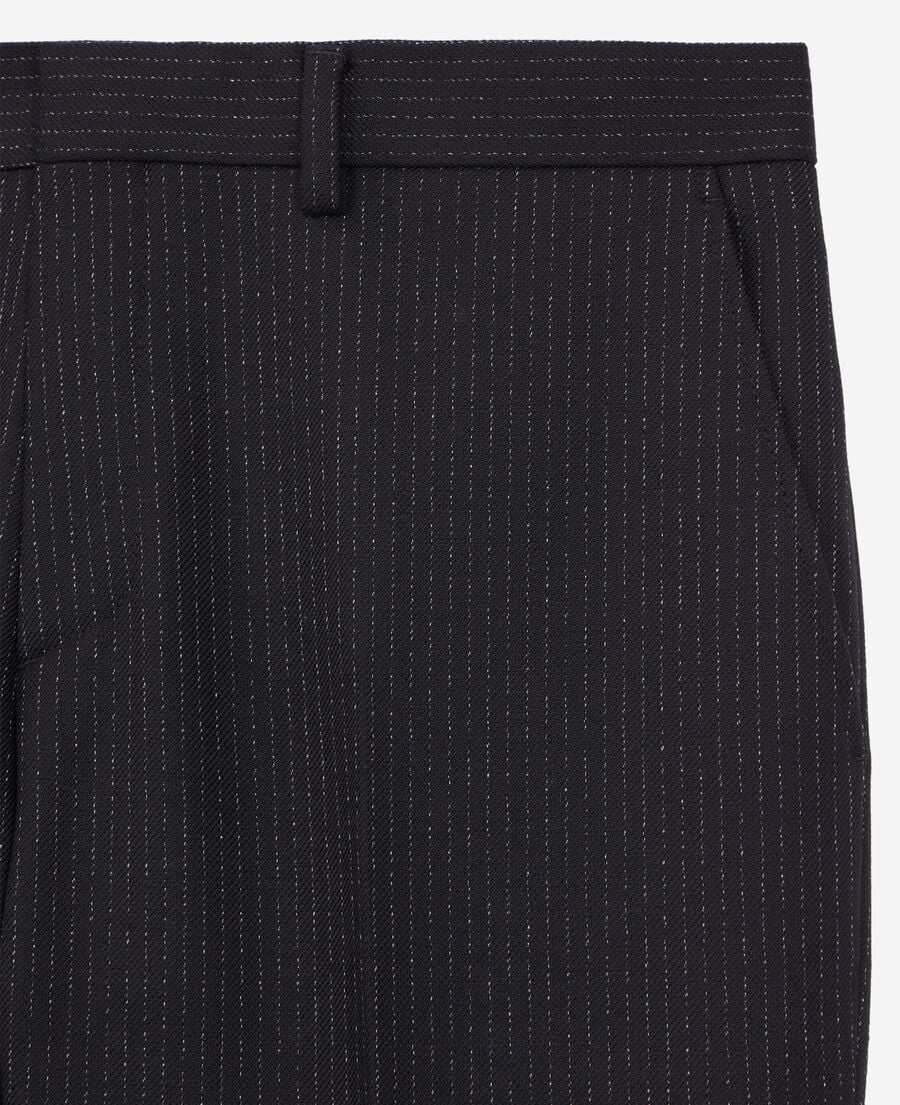 The Kooples H BLACK-ECRU black striped suit trousers