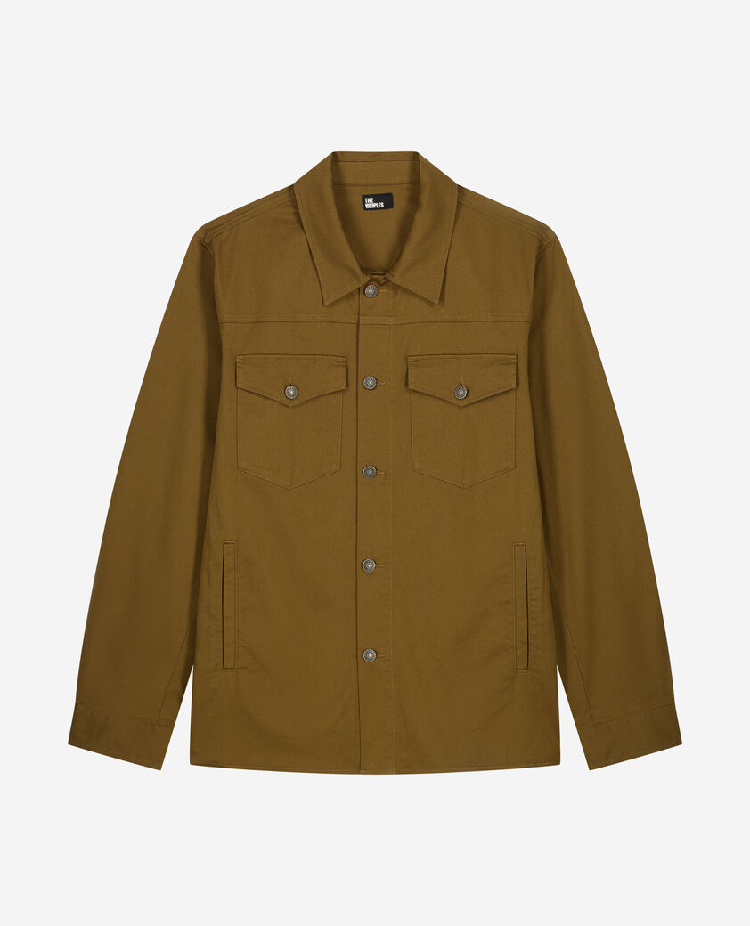 The Kooples HOMME BRONZE surchemise &agrave; poches plaqu&eacute;es bronze