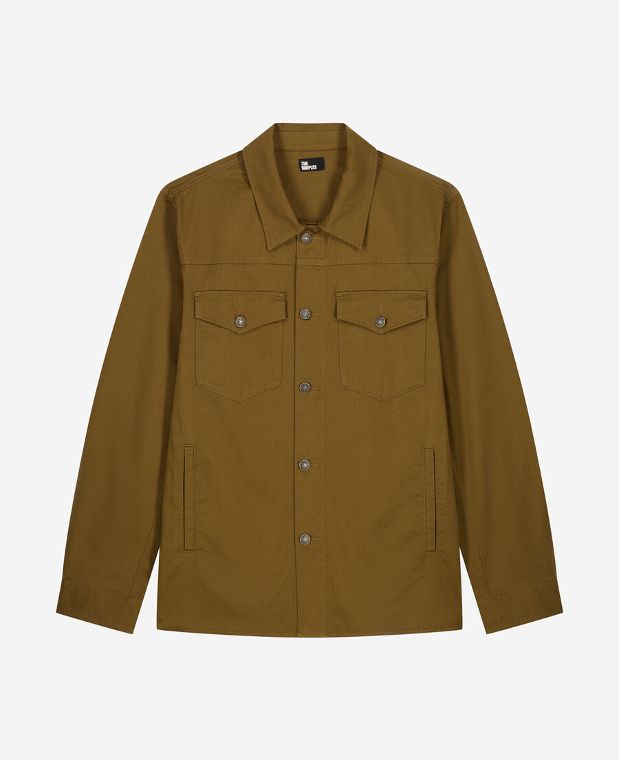 The Kooples HOMME BRONZE surchemise &agrave; poches plaqu&eacute;es bronze