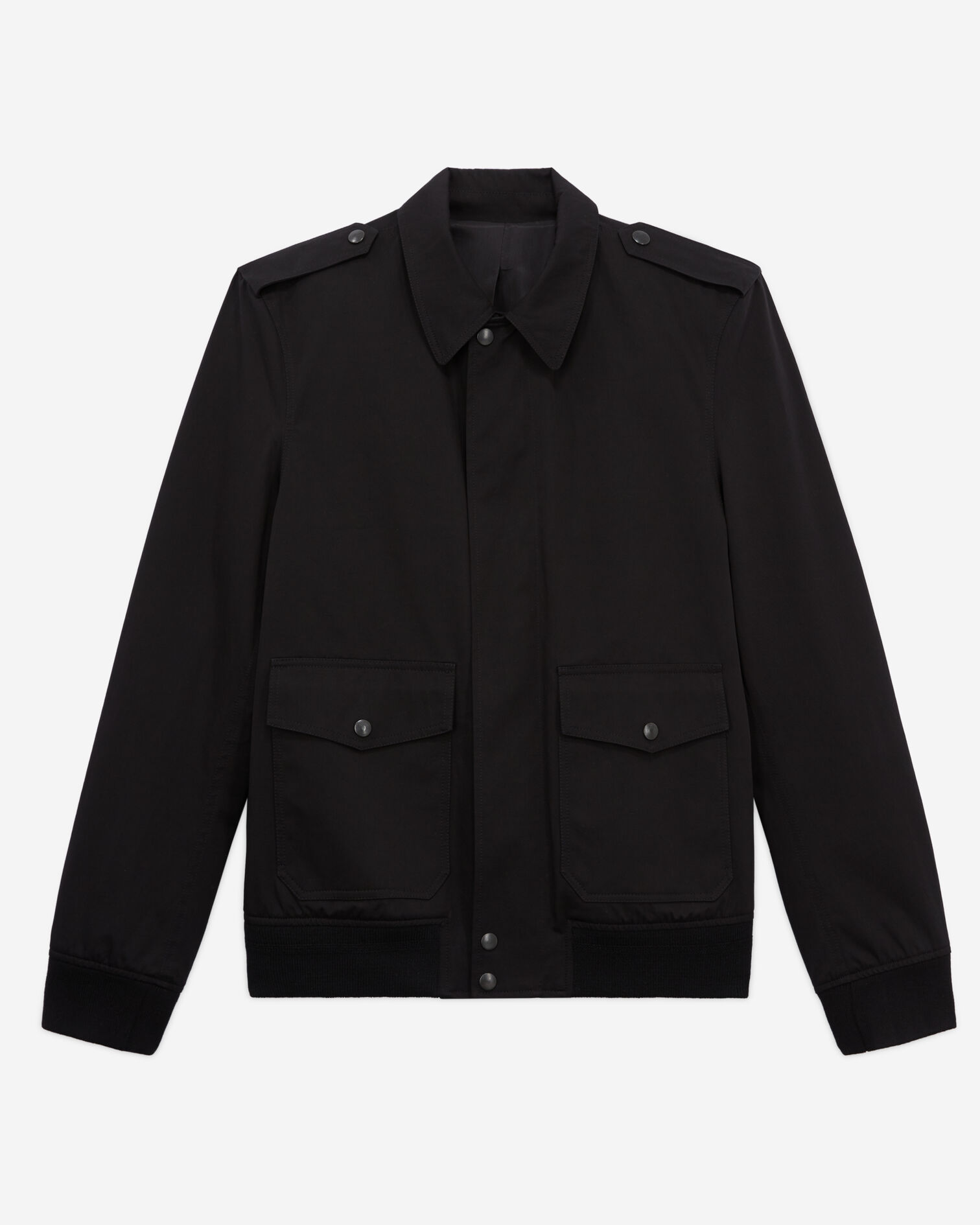 Blouson noir en coton, BLACK, hi-res image number null