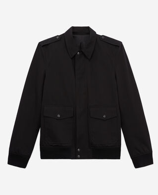 The Kooples H BLACK black cotton jacket