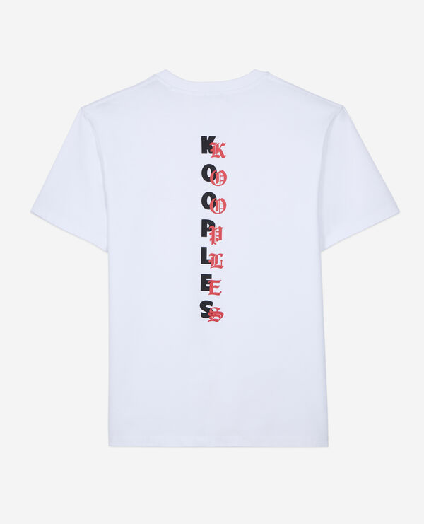 The Kooples HOMME WHITE t-shirt avec sérigraphie logo blanc