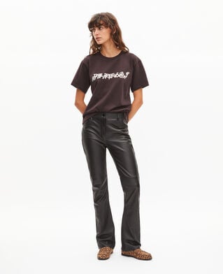 The Kooples FEMME CAFE t-shirt what is avec strass marron