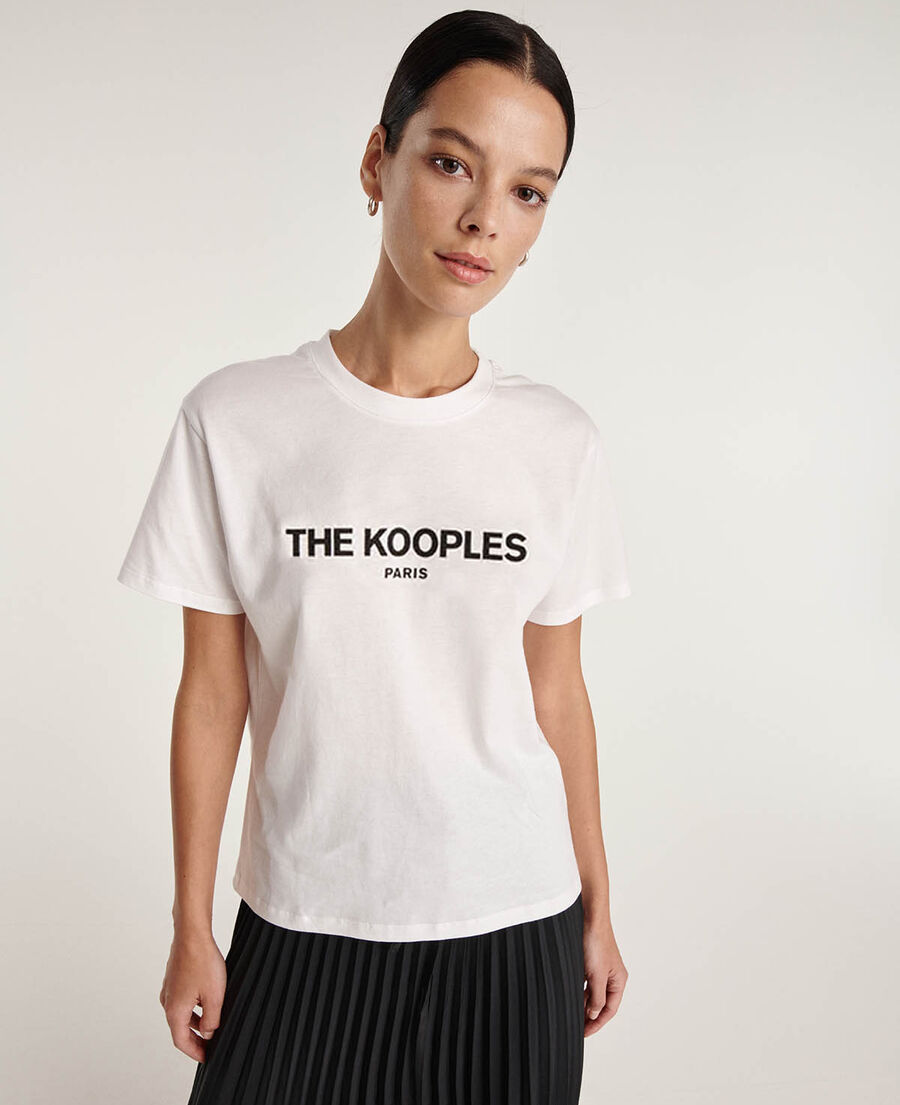 camiseta blanca algodón logo the kooples