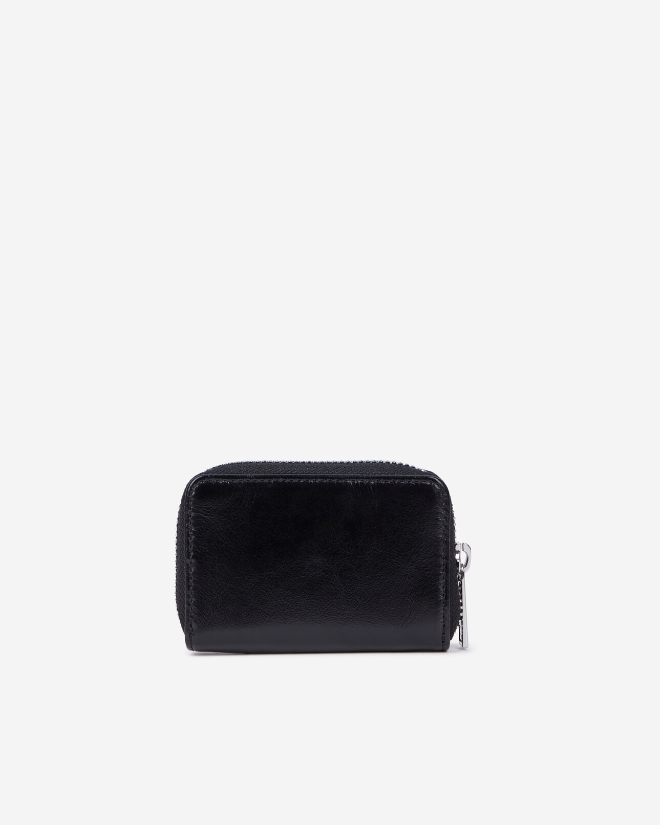 The Kooples MIXTE BLACK porte monnaie blason en cuir noir