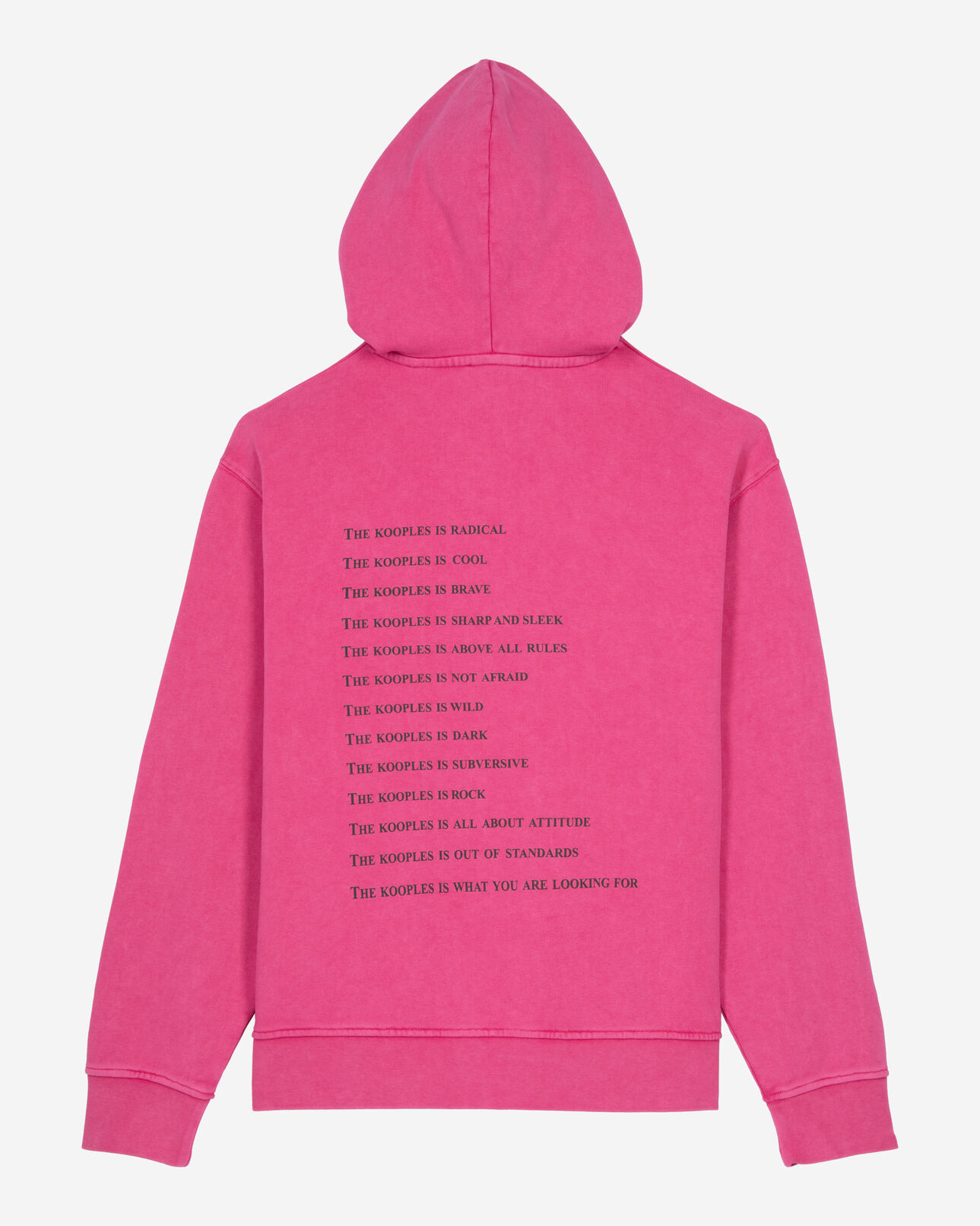 The Kooples WOMEN FUSHIA what is pink hooded sweatshirt