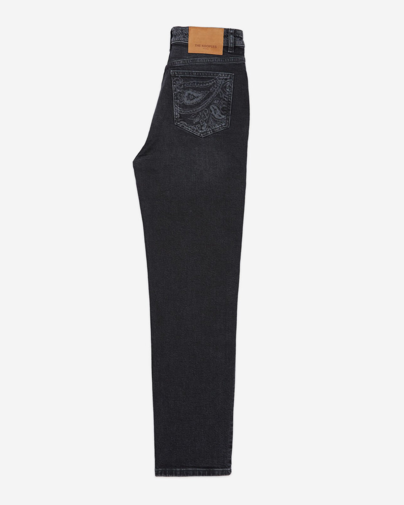 The Kooples MUJER BLACK WASHED vaqueros rectos cropped