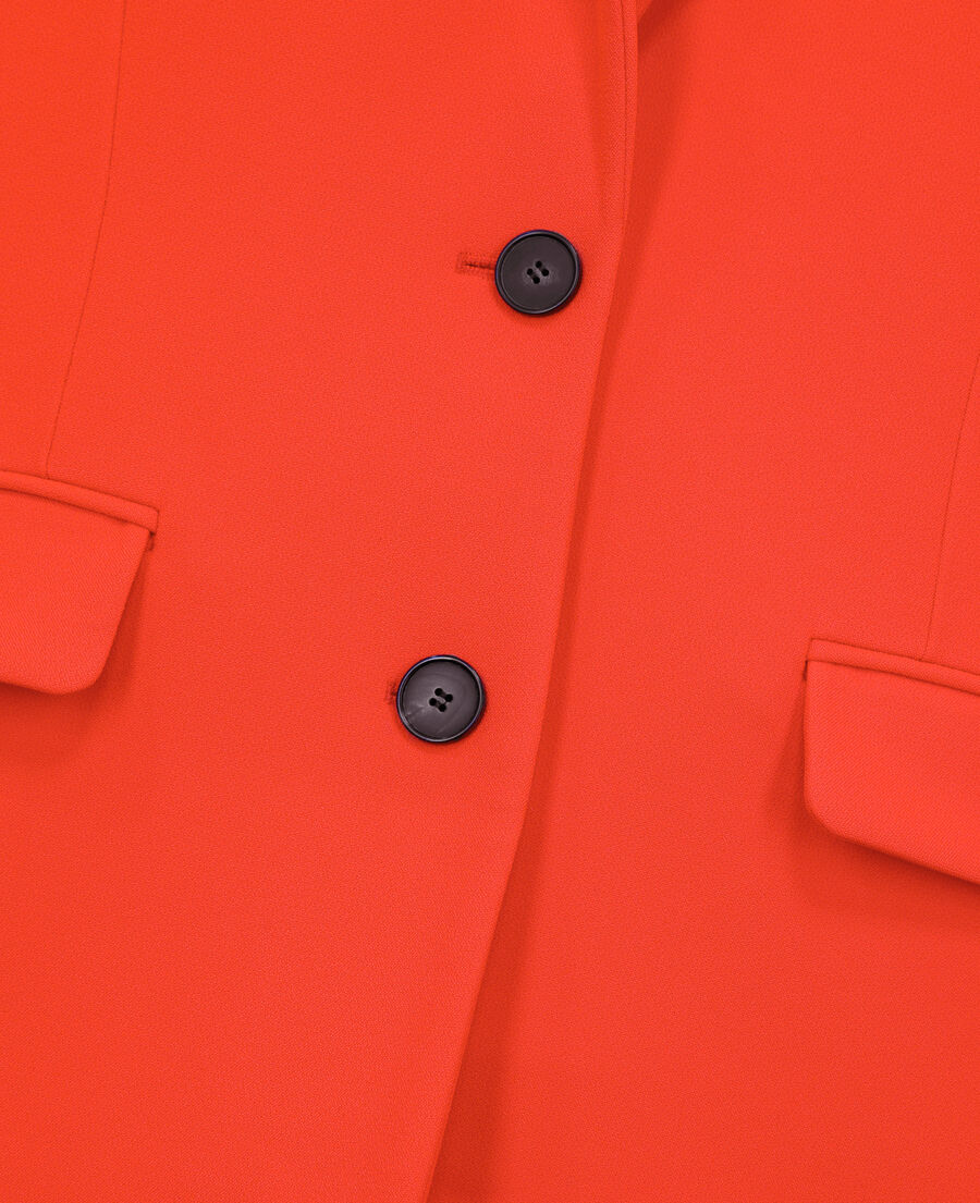 orange crêpe suit jacket