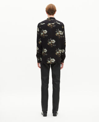 The Kooples HERREN BLACK / GREEN / WHITE hemd mit blumenprint gr&uuml;n und schwarz