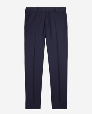 The Kooples H NAVY blue navy wool tuxedo fitted trousers