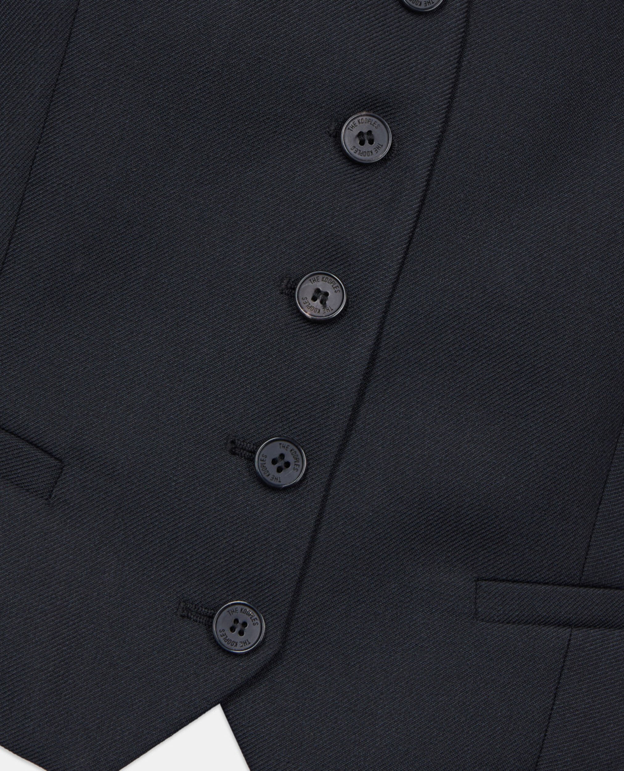 Schwarze Weste aus Wolle, BLACK, hi-res image number null