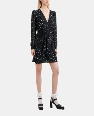 The Kooples FEMME BLACK WHITE robe courte imprimée